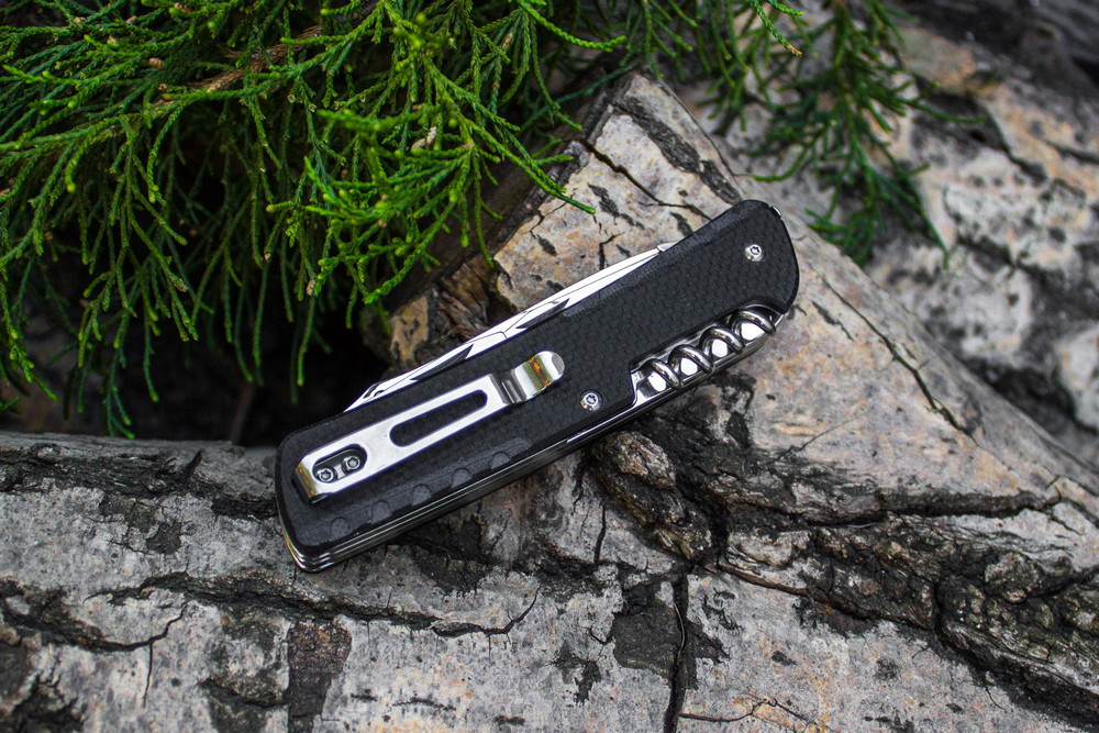 Багатофункціональний ніж Ruike Trekker LD32-B, (8.5 см) 12C27 / G10 чорний, 11 інстр. Київ - фото 4
