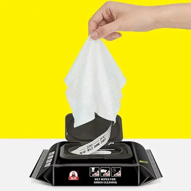 Универсальные салфетки для ухода за обувью Shoe Shine Wipes 80шт, очищающие и восстанавливающие блес Киев - изображение 1