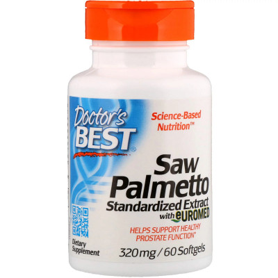 Травы Doctor's Best Со Пальметто, Экстракт, Saw Palmetto, 320 мг, 60 капсул (DRB-00082) Винница - изображение 1