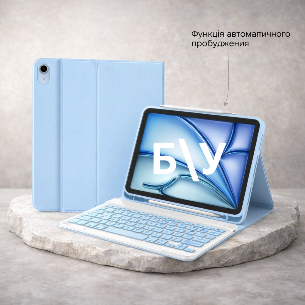 Чехол KBCASE для iPad Air 11 дюймов (M3/M2) 2025/2024 с клавиатурой, Чехол клавиатура для iPad Air 5-го/4-го поколения Б/У Киев - изображение 1