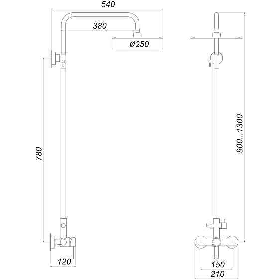 Душевая система Globus Lux WIEN SBT2-SH-05 Киев