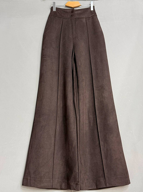 Брюки женские Gritana 234 палаццо под замшу коричневые, коричневый, XS Киев - изображение 16