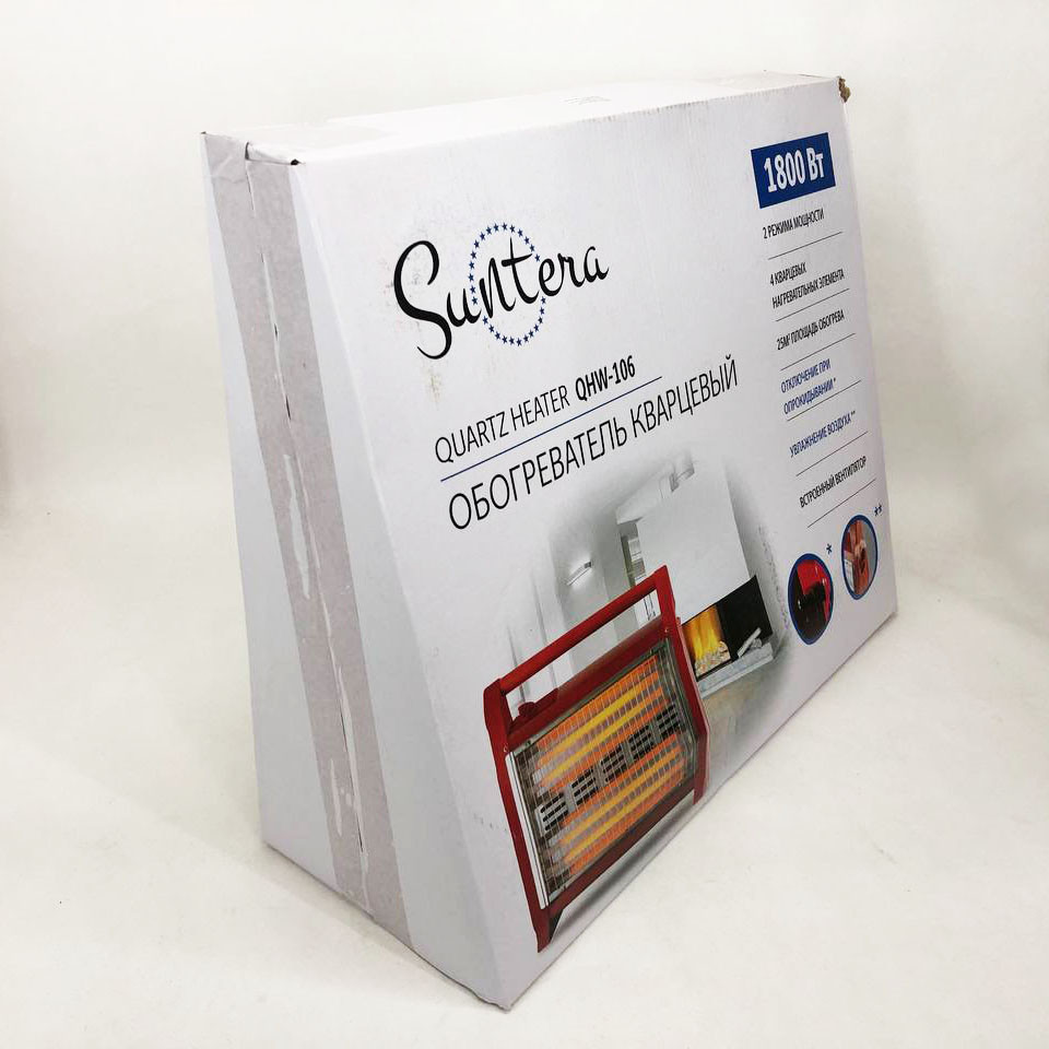 Экономичный обогреватель Suntera QHW-106 1800Вт, Переносной NE-236 кварцевый обогреватель Киев - изображение 7
