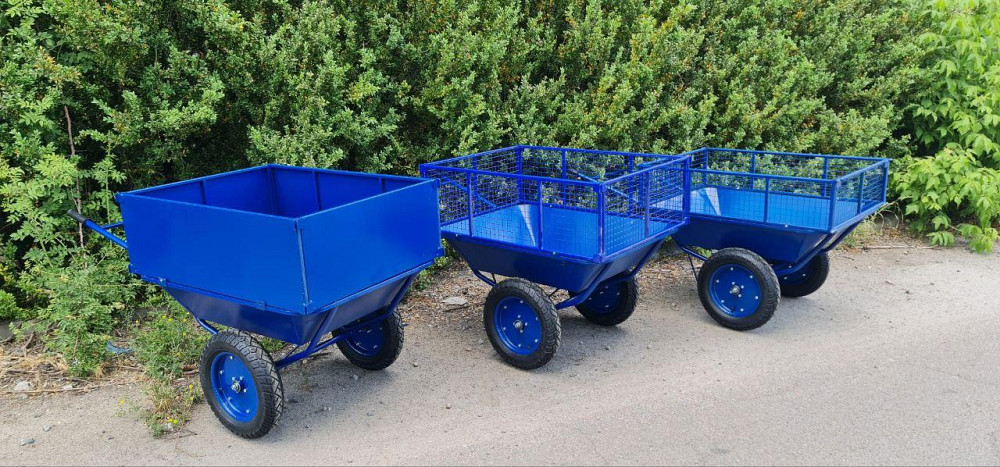 Тачка строительная с бортом Garden joys 390 Синий Тачка строительная 2 колеса Тачка ручная двухколесная Белая Церковь - изображение 9