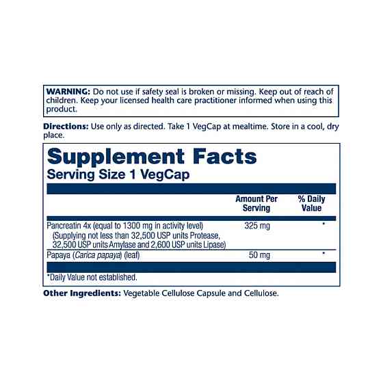 Панкреатин Solaray Pancreatin 1300 Digestive Enz 1300mg 90 veg caps Киев