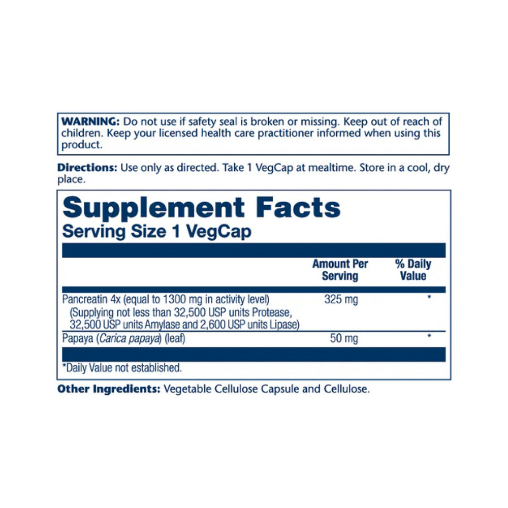 Панкреатин Solaray Pancreatin 1300 Digestive Enz 1300mg 90 veg caps Киев - изображение 3