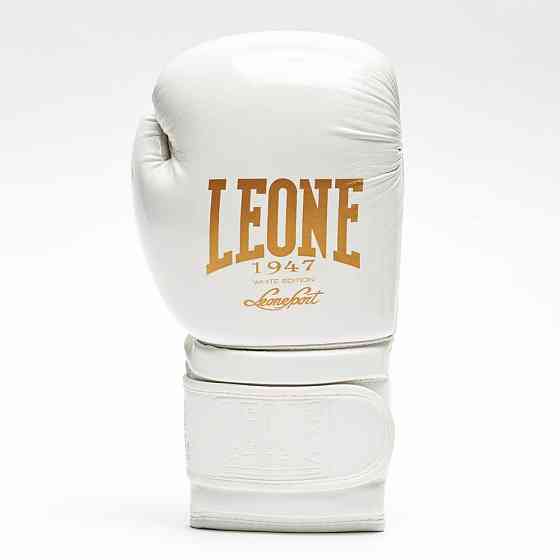 Боксерські рукавиці Leone GN059W White/Gold 10 унцій (капу в комплекті) Кам'янське