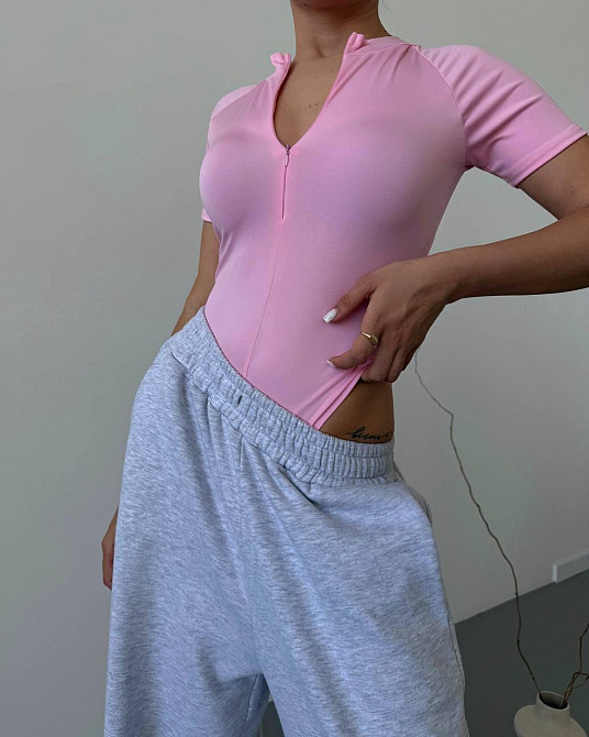 Жіночий базовий боді на блискавці мікродайвінг Барбі, 46/48 Одеса - фото 1