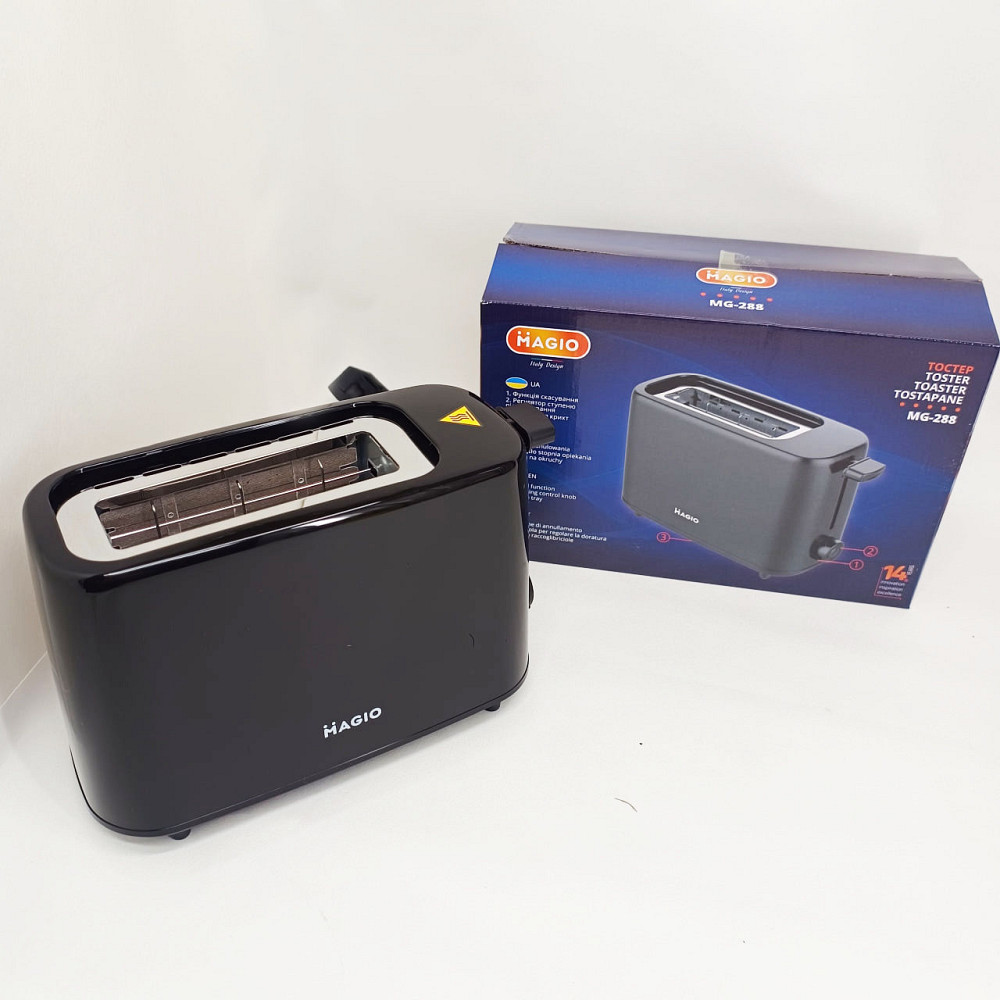 Тостер на 2 ломтика с терморегулятором Magio MG-288 550Вт, Хороший тостер для хлеба компактный WV-31 Львов - изображение 8