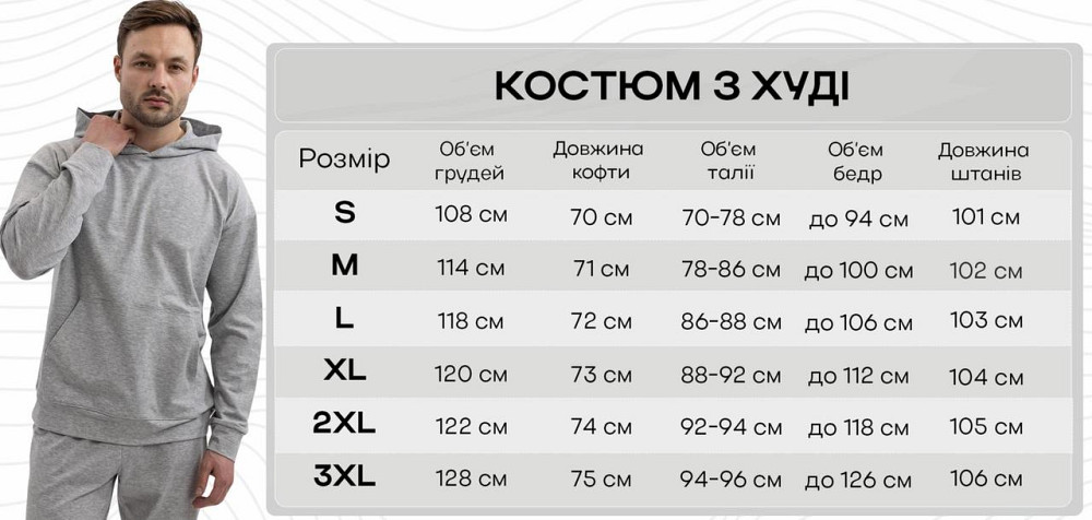 Чоловічий Спортивний Костюм весна-осінь худі та штани двунитка повсякденний чорний Одеса - фото 10