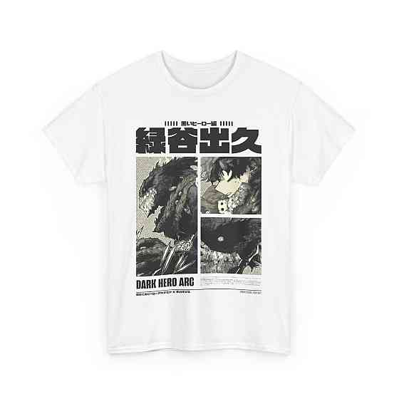 Футболка для хлопчика з аніме принтом Моя геройська академія оверсайз (зріст від 165 до 180) Чорний AnimeJ0133m Дніпро