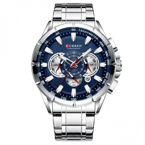 Водостойкие кварцевые часы Curren Rodos silver Винница - изображение 4