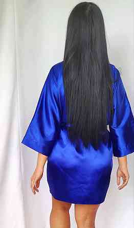 Халат женский шелковый под пояс длина 90см Электрик 42/44 Харьков