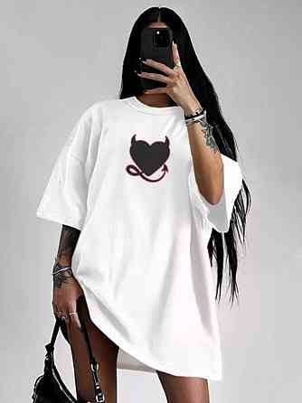 Футболка женская с принтом  46 Белая 2664084113 Днепр