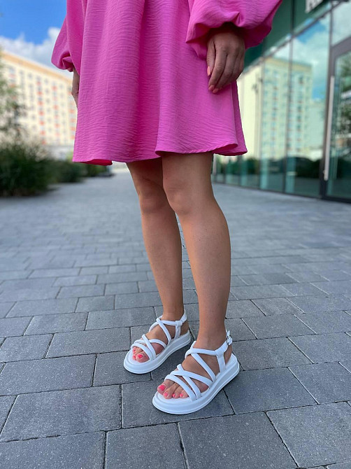 Edan Instruments Босоніжки жіночі білі EDAN 326 літні, натуральна шкіра / Шкіряні босоніжки на Коломыя - изображение 4