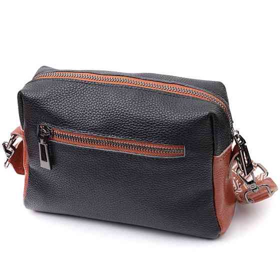 Сумка для женщин на каждый день из натуральной кожи Vintage 22588 Черный Киев