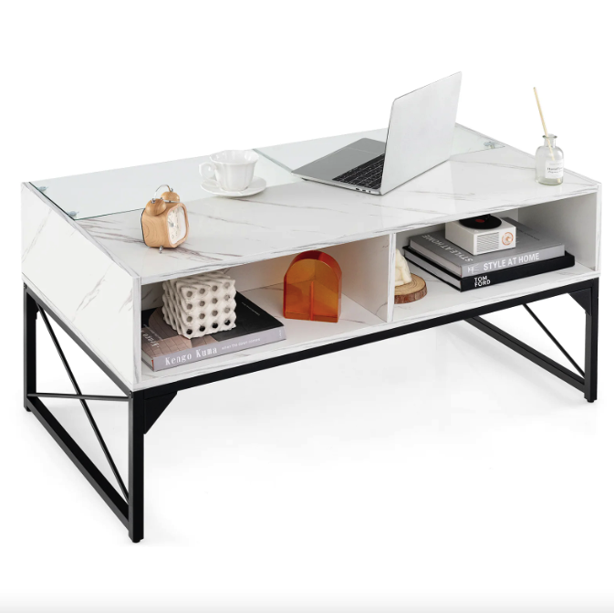 Журнальный столик Moderne кофейный маленький современный с подсветкой в гостиную спальню комнату Киев - изображение 2