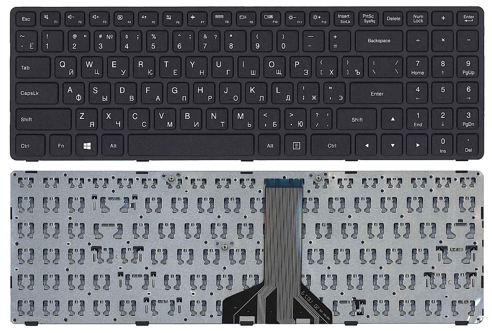 Клавиатура для ноутбука Lenovo IdeaPad (300-15, 100-15IBD) Black, (No Frame), RU Вінниця - фото 1