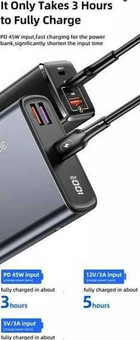 Повер банк УМБ Power Bank Usams 30000 mAh 65W черный. Киев - изображение 5