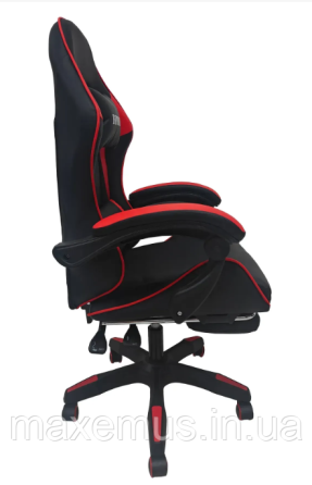 Кресло с регулировкой спинки В 945 с подставкой для ног кресло для геймера компьютерное красное Мостиска