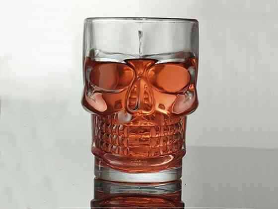 Кружка для пива Череп 540 мл, прозрачный Винница