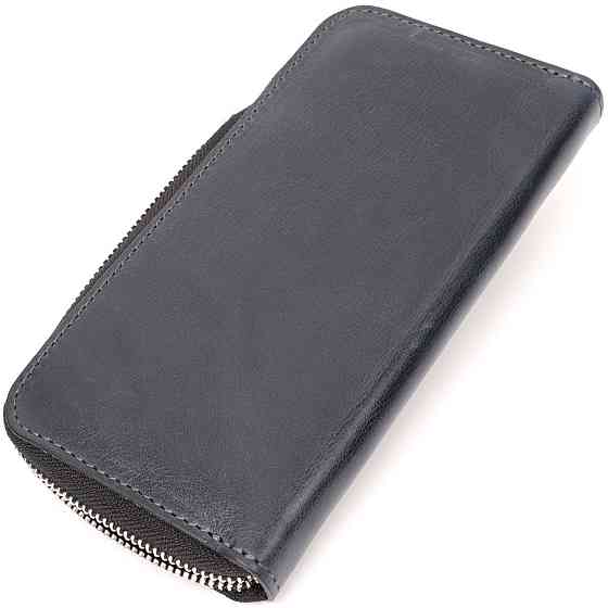 Стильний гаманець-клатч на блискавці із натуральної шкіри (GRANDE PELLE) Київ