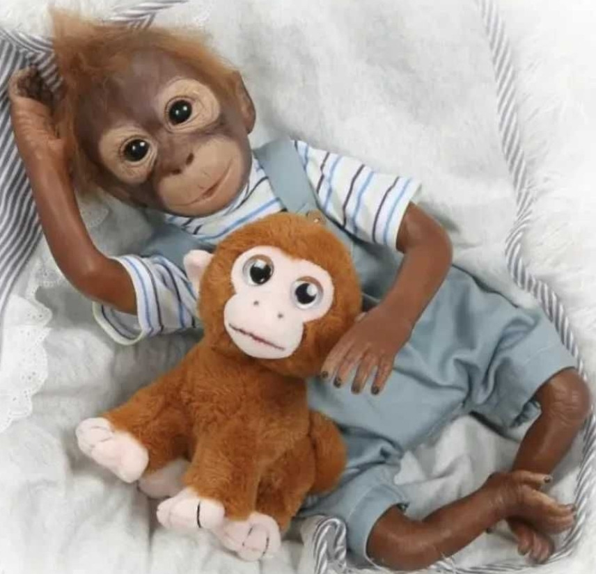 Реалистичная Кукла Реборн Обезьяна Мальчик Бинго 52 см. Харьков - изображение 3