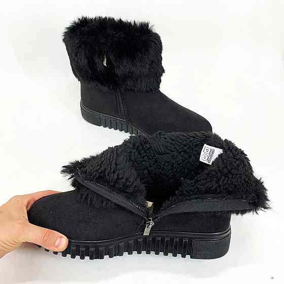 Жіночі бурки на липу жіночі, Бурки жіночі, чорні зимові калоші Теплі тапочки чуні PX-27 Львів