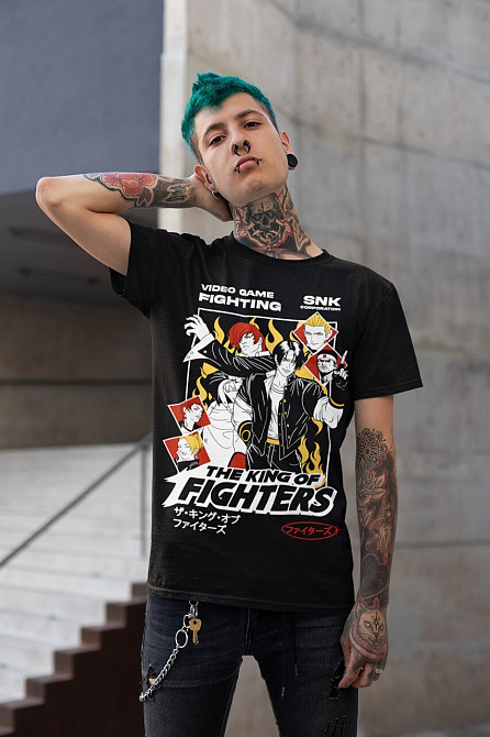 Футболка для мальчика аниме Стреет Фигхтер Вс Кинг оверсайз (рост от 165 до 180 ) Черний AnimeJ0022m Днепр - изображение 4