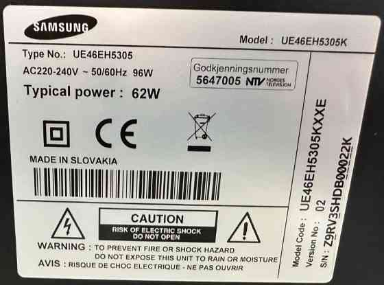 Телевізор SAMSUNG46 Smart Tv Model UE46EH5305K Київ