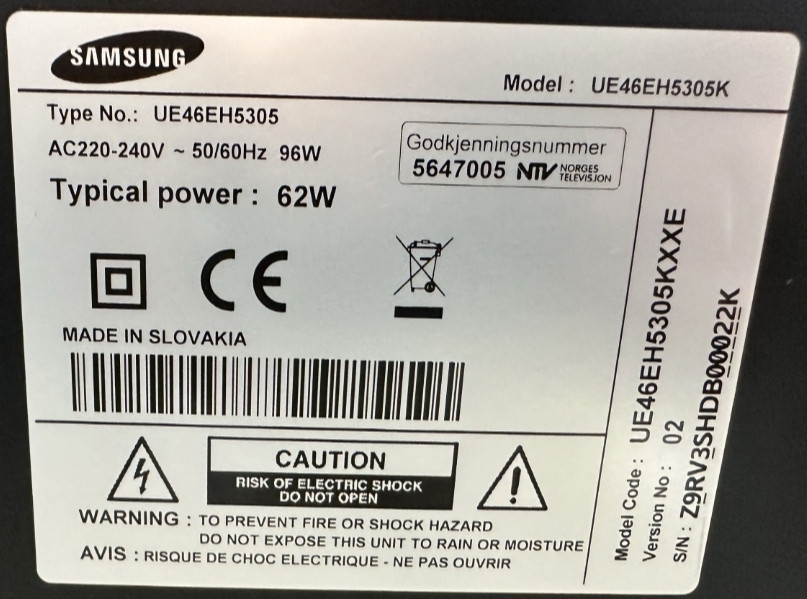 Телевізор SAMSUNG46 Smart Tv Model UE46EH5305K Київ - фото 1