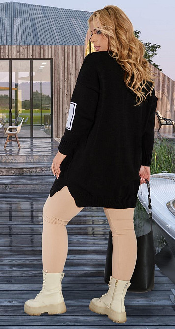 Светр із принтом великий розмір (50-54) Київ - фото 3