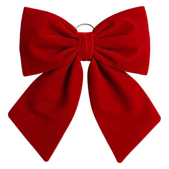 Бордовий бархатний бант для декору ялинки 35×45 см Київ