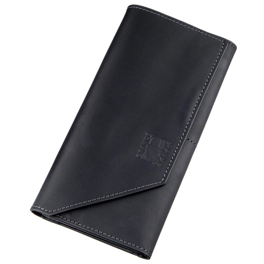 Кожаный клатч унисекс на магните GRANDE PELLE 11214 Черный Киев - изображение 6