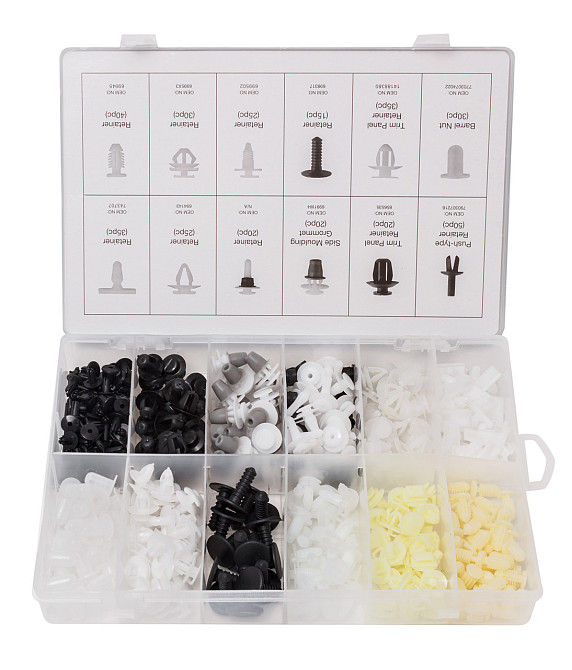 Набір кліпс 345пр. (PEUGEOT), пластиковому органайзері Forsage F-01Z0241 Одеса - фото 1