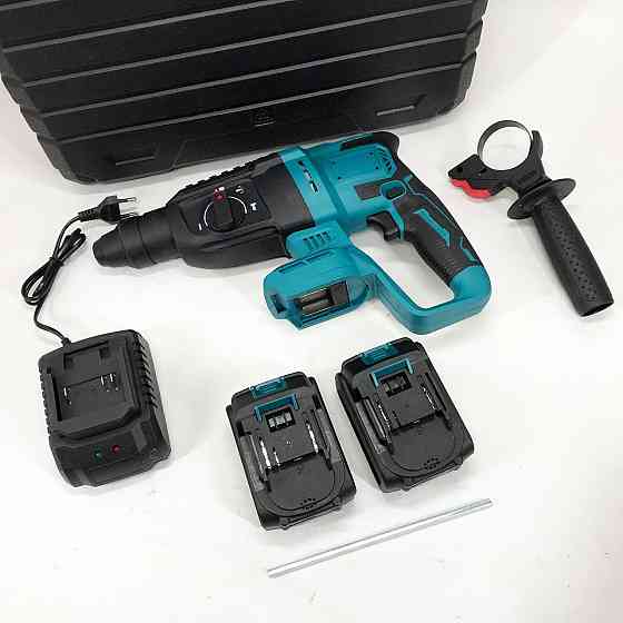 Хороший перфоратор по бетону KRAFFTEC 48V 2 акб, Професиональный перфоратор Дрель TS-44 Львов