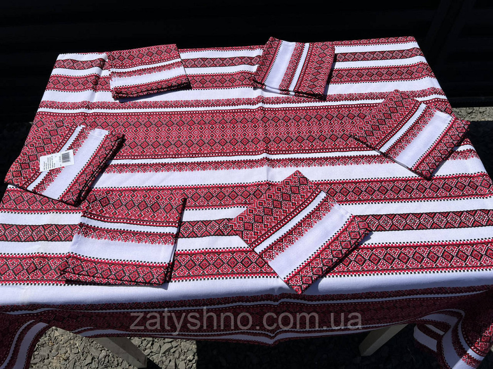 Вышитая скатерть красная на подарок Киев - изображение 9