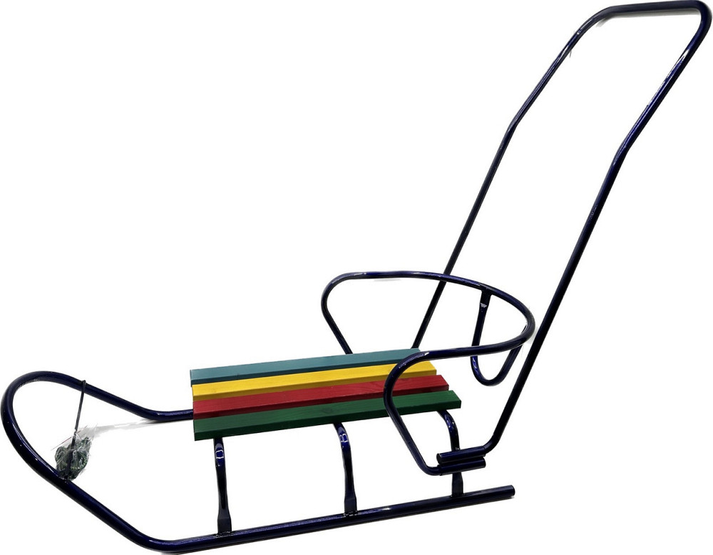 Санки класичні зі спинкою та ручкою Сині (4534) Чернігів - фото 2