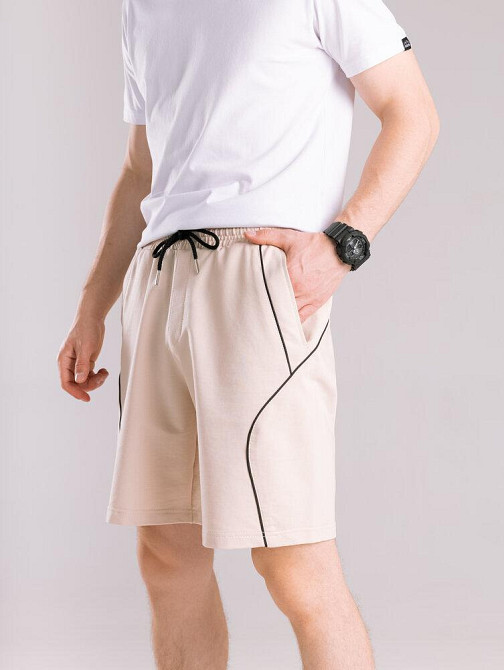 Бежеві літні шорти для чоловіків. Повсякденні шорти чоловічі Pobedov Shape Київ - фото 1