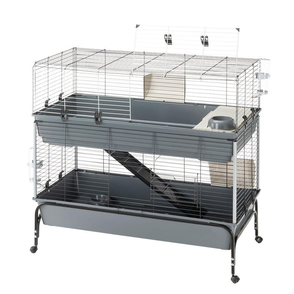 Двухэтажная клетка с подставкой на колесах для кроликов Ferplast Rabbit 120 Double (Ферпласт Реббит 120 Дабл) Запорожье - изображение 3