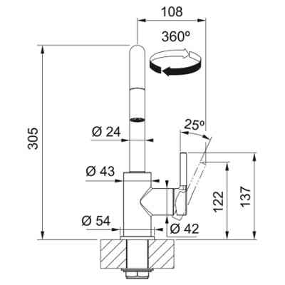 Змішувач Franke Lina U Pull Down (115.0728.477) Вінниця