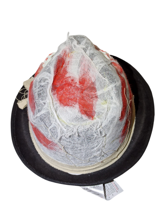 Чоловічий капелюх з бинтом у крові для Хелловіна one size чорний Київ - фото 5