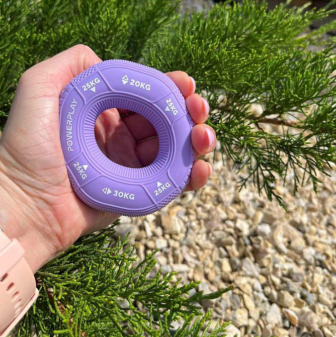 Еспандер кистьовий силіконовий PowerPlay PP-4331 Hand Grip Medium 20-25-30 кг. Фіолетовий Каменское - изображение 6