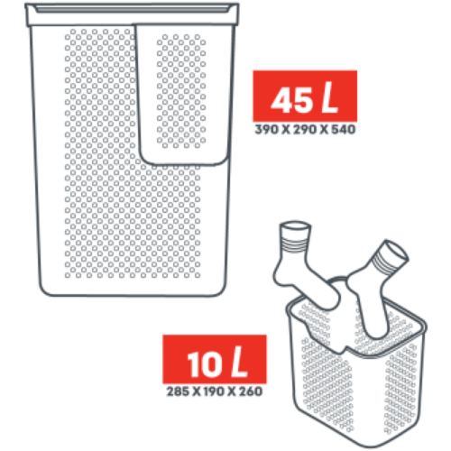 Кошик для білизни 45л з органайзером карамель Simple Алеана Житомир - фото 6