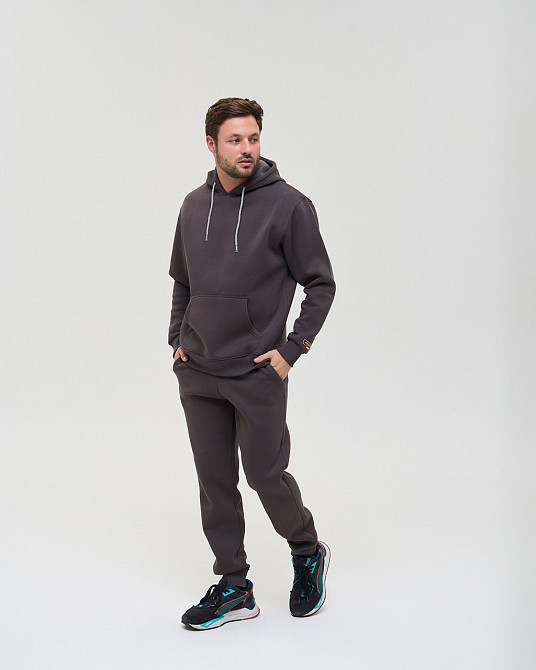 Чоловічий теплий костюм зі штанами та капюшоном — Байка тринитка Tom John 93424 L Київ - фото 2