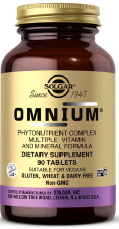 Витамины и минералы Омниум Solgar Omnium Complex Multiple 90 табл Киев