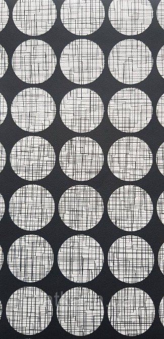 Шпалери вінілові на флізеліні Rasch Clasik 0,53х10 дитячі кола сірі на чорному Київ - фото 1