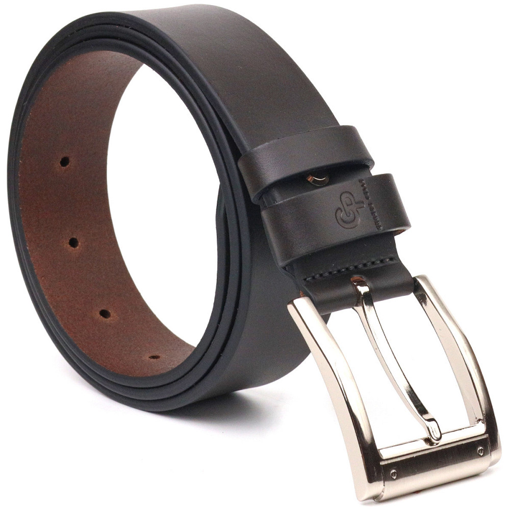 Якісний чоловічий ремінь із натуральної шкіри Grande Pelle 21461 Коричневий Київ - фото 2