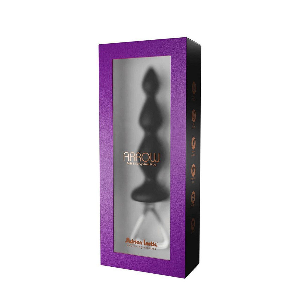 Анальный стимулятор-елочка Adrien Lastic Arrow с металлическим держателем, черный Sex Aura Киев - изображение 4