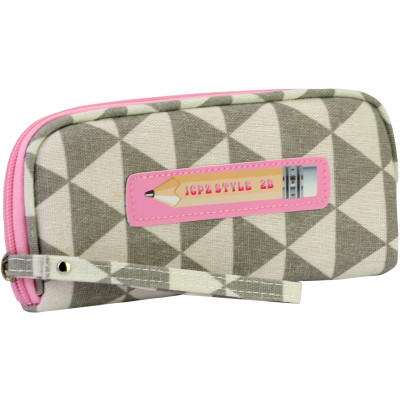 Пенал Cool For School 1 відділення з ремінцем Сірий (J-2621-lt.grey) Вінниця - фото 1